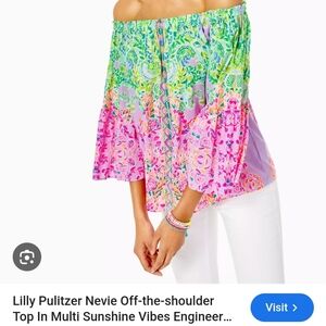 Lilly Pulitzer NWT Nevie off the shoulder blouse